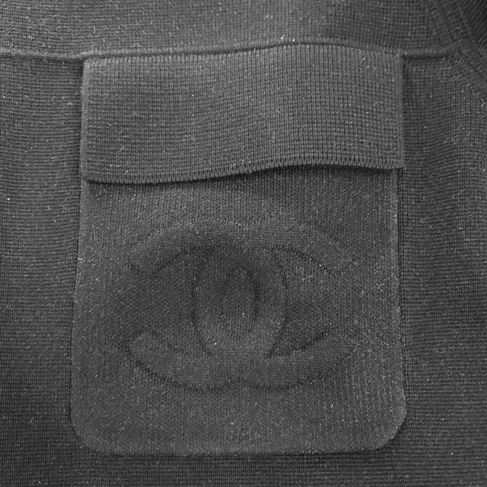 CHANEL Black Wool Blend Fabric